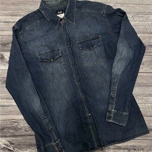 D&G Dark Blue Denim Shirt xxl